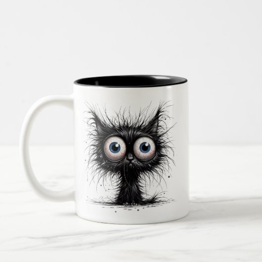 Frazzle Cat Zweifarbige Tasse (Links)