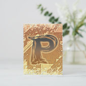 FRAZZLE MONOGRAMM P POSTKARTE (Stehend Vorderseite)