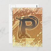 FRAZZLE MONOGRAMM P POSTKARTE (Vorne/Hinten)