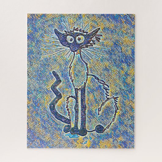 Frazzled Cat Jigsaw Puzzle (Vertikal)