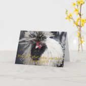 Frazzled Huhn-Gruß-Karte Karte (Gelbe Blume)