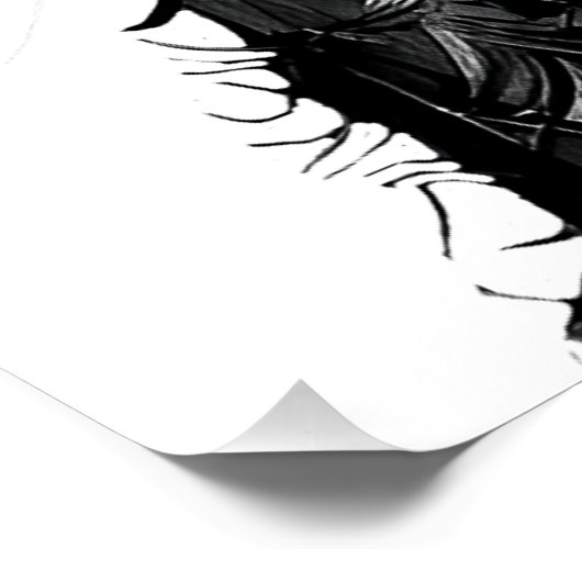 Frazzy Cat Glossy Poster (Ecke)