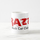 "Frazzz" schwarze Katzen-Verein-Tasse Kaffeetasse (Mittel)