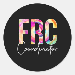 Frc-Koordinator Tie Dye Zurück zur Schule Frauen S Runder Aufkleber