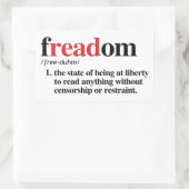 Freaddefinition Rechteckiger Aufkleber (Tasche)