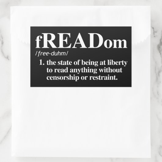 Freaddefinition Rechteckiger Aufkleber (Tasche)