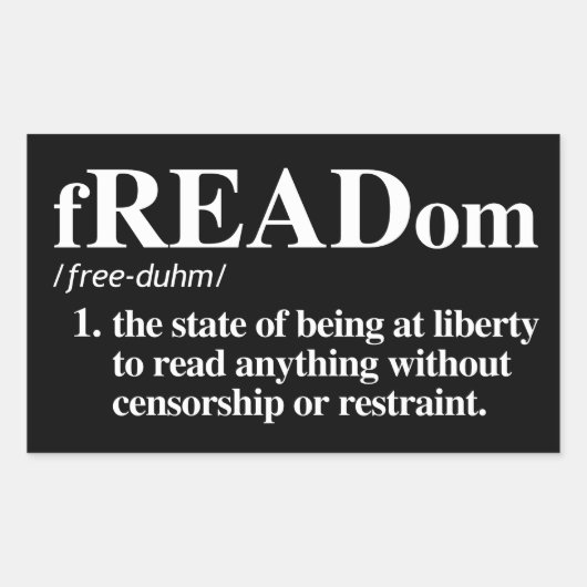 Freaddefinition Rechteckiger Aufkleber (Vorderseite)