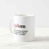 Freadom Definition Kaffeetasse (Vorderseite Links)