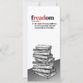 Freadom-Definitions-Lesezeichen Save The Date (Vorderseite)