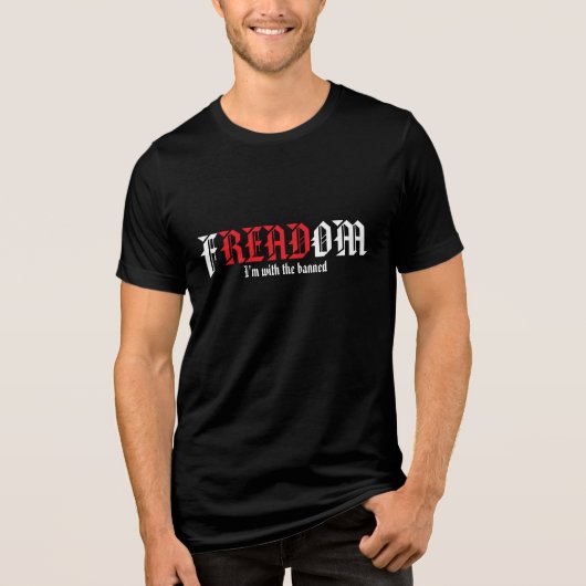 FREADOM "Freedom to Read" Tri-Blend-Shirt Tri-Blend Shirt (Vorderseite)