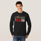 Freadom I Read Banned Books Reading Bookworm Libra T-Shirt (Vorne ganz)