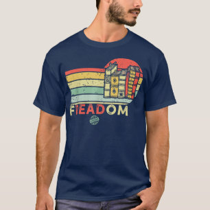 Freadom I Read Banned Books Vintag Funny Bookworm T-Shirt