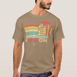 Freadom I Read Banned Books Vintag Funny Bookworm T-Shirt
