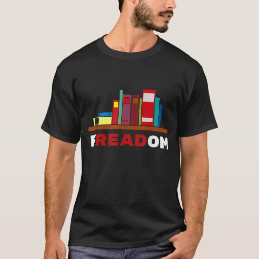 Freadom - Ich lese verbotene Bücher T-Shirt (Vorderseite)
