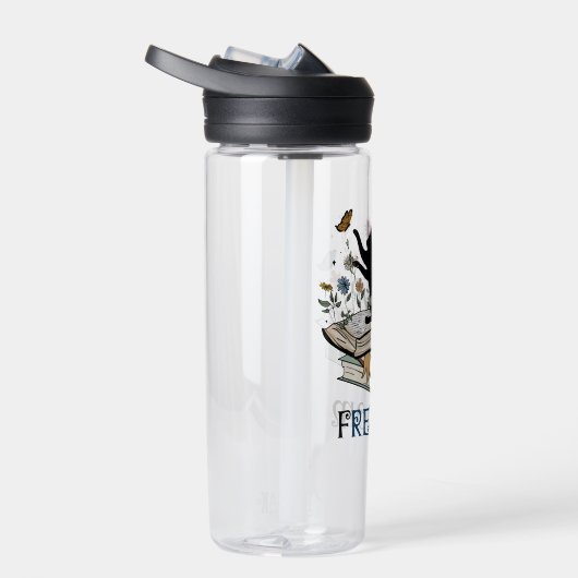 FREADOM - Katzen & Bücher - Ich lese verbotene Büc Trinkflasche (Rechts)