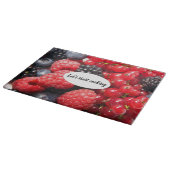 Freah Frucht Cooking Foto mit individuellem Text Schneidebrett (Ecke)