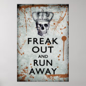Freak aus und renne Halloween-Poster ab. Poster (Vorne)
