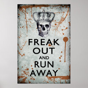 Freak aus und renne Halloween-Poster ab. Poster