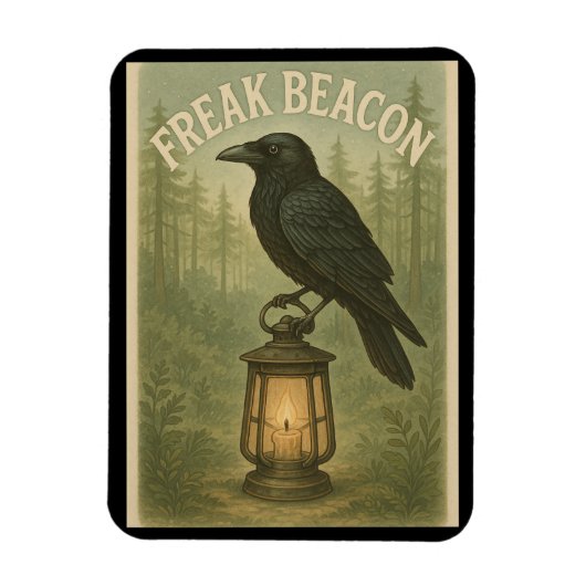Freak Beacon Raven Flexible Magnet (Vertikal)