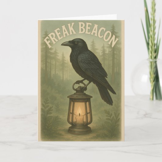 Freak Beacon Raven Greetings Card Karte (Vorderseite)