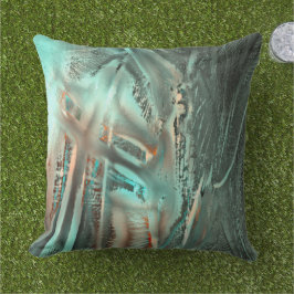 Freak graue cyan Textur & raue digitale Ausblendun Kissen