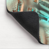 Freak graue cyan Textur & raue digitale Ausblendun Mousepad (Ecke)