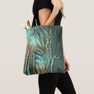 Freak graue cyan Textur & raue digitale Ausblendun Tasche