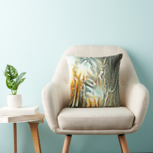 Freak graue Texturbrennteile bis zum digitalen Aus Kissen