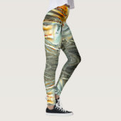 Freak graue Texturbrennteile bis zum digitalen Aus Leggings (Rechts)