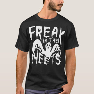 Freak in den Blättern Funny Bedsheet Ghost Hallowe T-Shirt