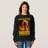Freak in den Blättern Funny Cringe Hard Skeleton M Sweatshirt (Vorne ganz)