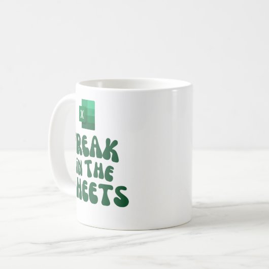 Freak in den Blättern Kaffeetasse (Vorderseite Links)