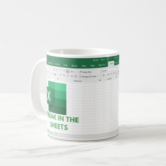 Freak in den Blättern Kaffeetasse (Vorderseite Links)