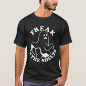 Freak in den Blättern lustiges Halloween Geist T-Shirt (Vorderseite)
