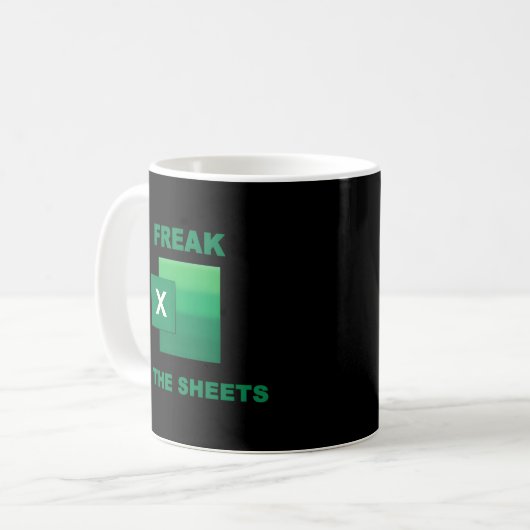 Freak in den Excel-Blättern Kaffeetasse (Vorderseite Links)