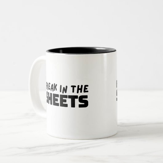 Freak in den Tabellen Zwei-Tone-Kaffee-Tasse Zweifarbige Tasse (Vorderseite Links)