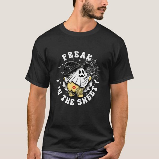 Freak in der Blatt Trick oder behandeln Spooky Gho T-Shirt (Vorderseite)