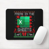 Freak in der Excel-Tabelle zu Weihnachten Mousepad (Mit Mouse)