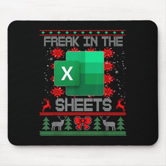 Freak in der Excel-Tabelle zu Weihnachten Mousepad (Vorne)