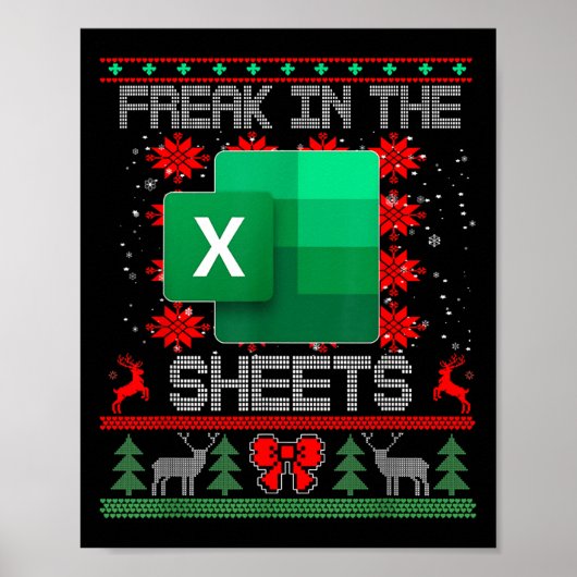 Freak in der Excel-Tabelle zu Weihnachten Poster (Vorne)