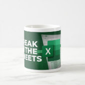 Freak in der Sheets Funny Excel-Tasse Kaffeetasse (Mittel)