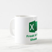 Freak in der Sheets-Tasse Kaffeetasse (Vorderseite Links)