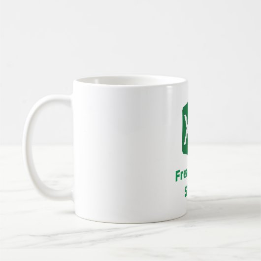 Freak in der Sheets-Tasse Kaffeetasse (Links)