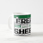 Freak in der Sheets-Tasse Kaffeetasse (Vorderseite Links)