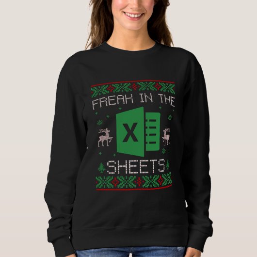 Freak in der Tabelle hässliche Weihnachten Sweatshirt (Vorderseite)