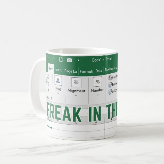 Freak in der Tasse, Excel-Kaffee-Tasse Kaffeetasse (Vorderseite Links)