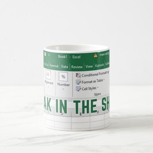 Freak in der Tasse, Excel-Kaffee-Tasse Kaffeetasse (Mittel)