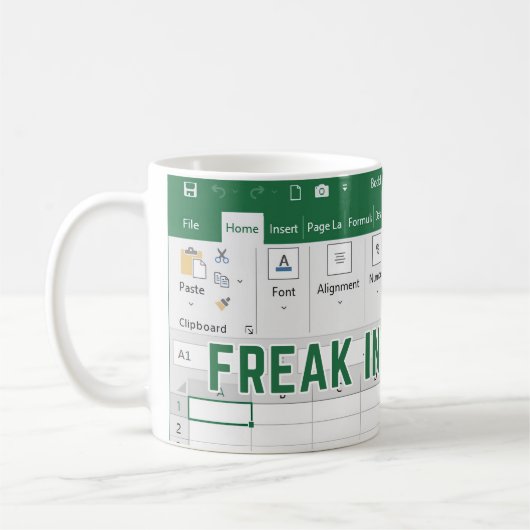 Freak in der Tasse, Excel-Kaffee-Tasse Kaffeetasse (Links)