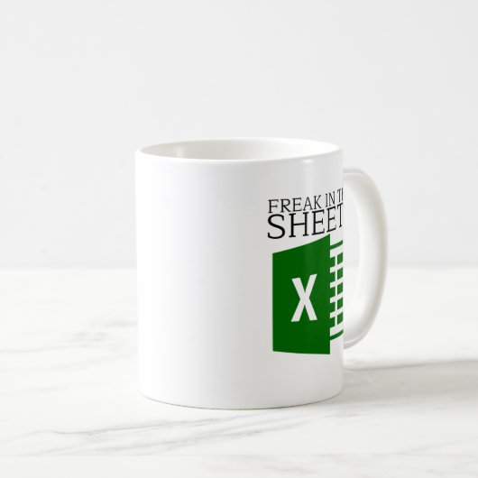 Freak in Excel-Sheets Kaffeetasse (VorderseiteRechts)