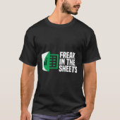 Freak in Excel-Tabellen-Bücher T-Shirt (Vorderseite)